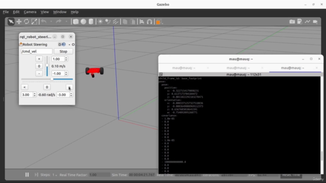 Simulación de robots móviles con Gazebo y ROS 2 control – Screenshot 2