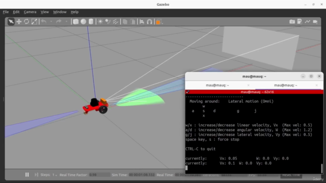 Simulación de robots móviles con Gazebo y ROS 2 control – Screenshot 3