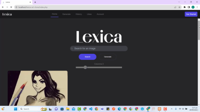 Build Lexica Art Clone Using HTML,CSS,JS +PHP – Screenshot 2