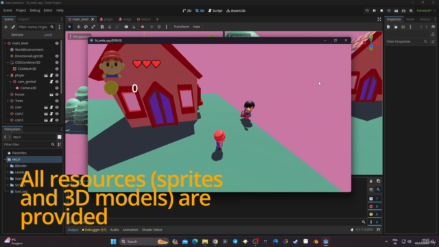 Create a 2D RPG and a 3D game in Godot 4.2 – Screenshot 1