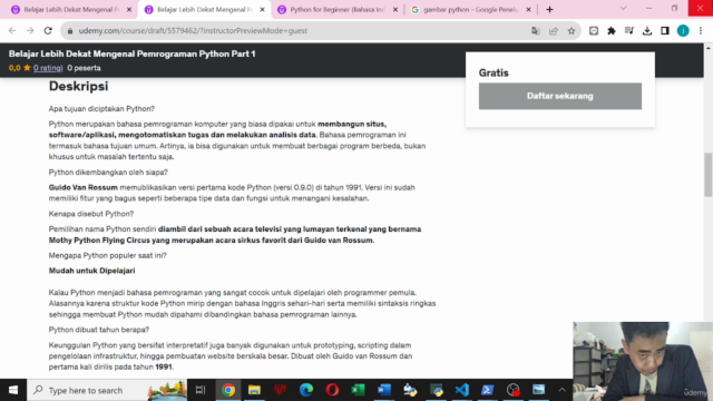 Belajar Lebih Dekat Mengenal Pemrograman Python Part 1 – Screenshot 1