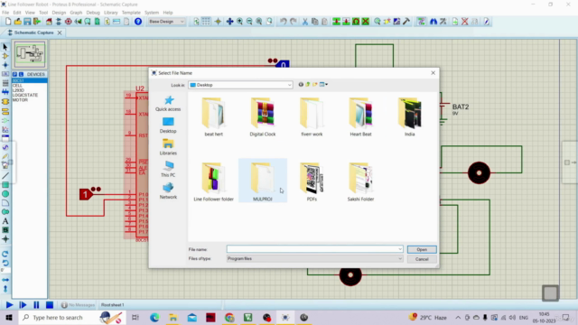 8051 Based Line Follower Robot: Simulate on Proteus Software – Screenshot 4