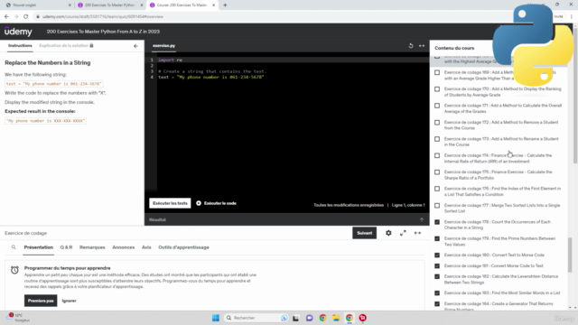 200 Exercises to Master Python From A to Z (2025) – Screenshot 4
