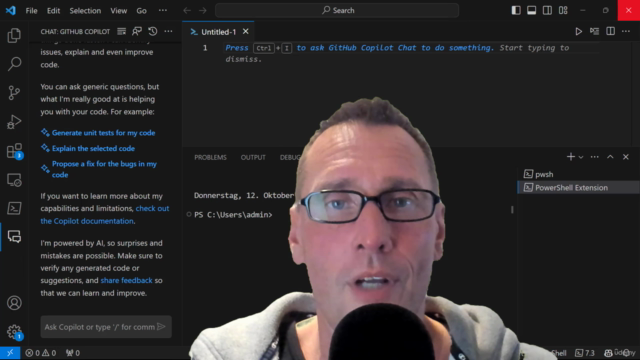 Mastering PowerShell mit GitHub Copilot – Screenshot 1