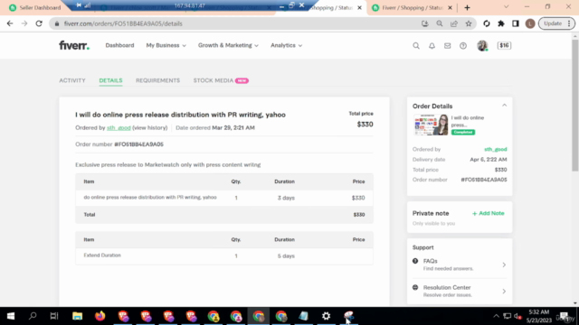 Secrets to Making Money On Fiverr With Press Release – Screenshot 1