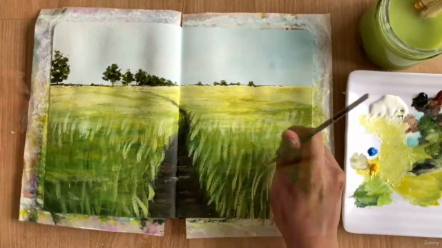 9 Days of Sketchbook Landscapes Acrylic Painting – Screenshot 2