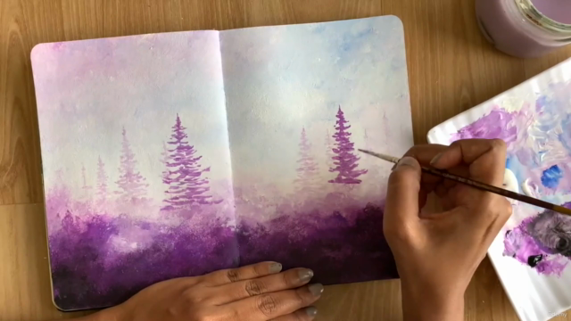 9 Days of Sketchbook Landscapes Acrylic Painting – Screenshot 3