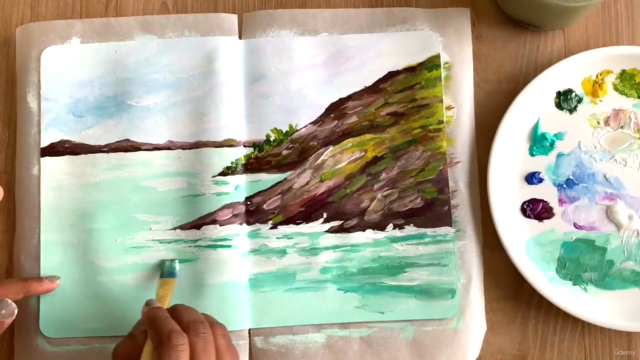9 Days of Sketchbook Landscapes Acrylic Painting – Screenshot 4