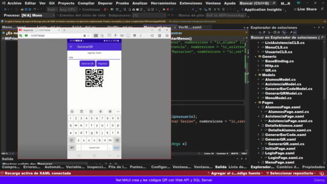 Net MAUI crea y lee códigos QR con Web API y SQL Server – Screenshot 1
