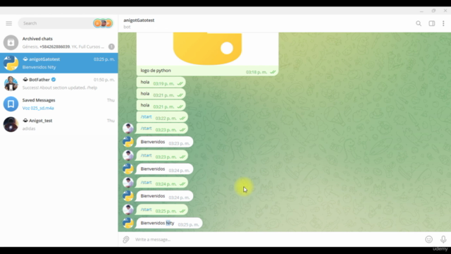 Python y Telepot: Crea Tu Primer Bot De Telegram En 1 Hora – Screenshot 3