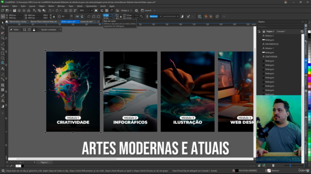 Formação Design Gráfico com Corel DRAW do Básico ao Avançado – Screenshot 3