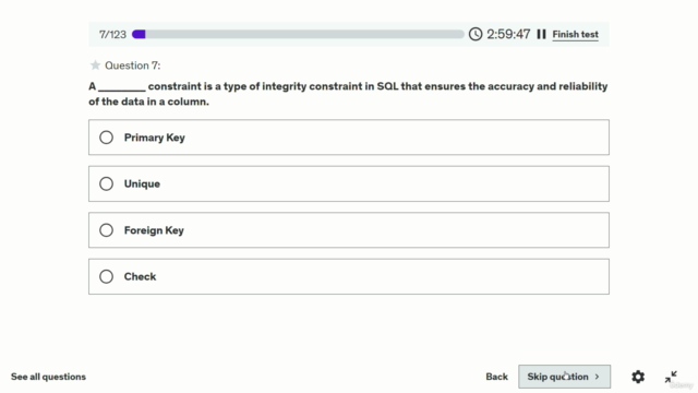 DBMS Interview Questions Quiz - MCQ – Screenshot 2