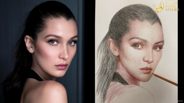 Master The Portrait Drawing Using Colour Pencils Series-1 – Screenshot 3