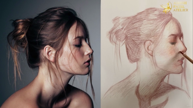Master The Portrait Drawing Using Colour Pencils Series-2 – Screenshot 1