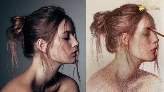 Master The Portrait Drawing Using Colour Pencils Series-2 – Screenshot 3