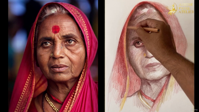 Master The Portrait Drawing Using Colour Pencils Series-3 – Screenshot 1