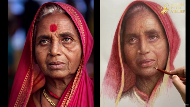 Master The Portrait Drawing Using Colour Pencils Series-3 – Screenshot 3