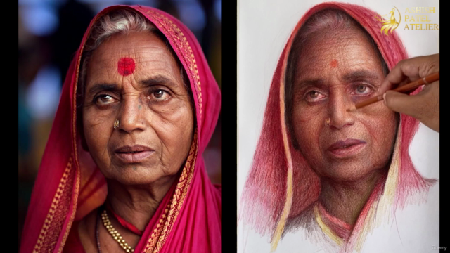 Master The Portrait Drawing Using Colour Pencils Series-3 – Screenshot 4