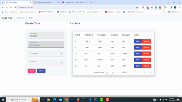 Spring Boot And Angular Material Full Stack Development – Screenshot 4