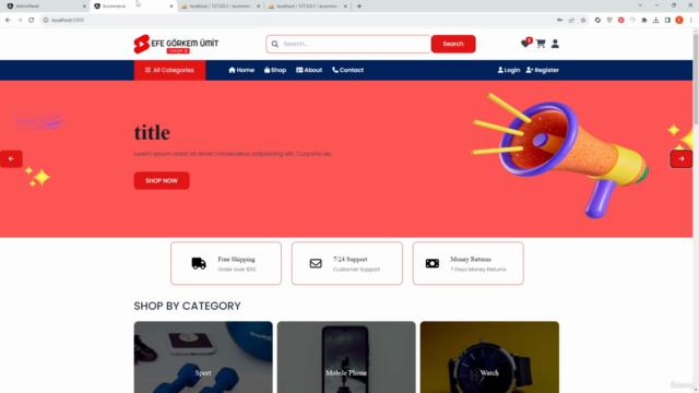 Full Stack Angular ve Laravel 10 ile E-Ticaret Sitesi – Screenshot 1