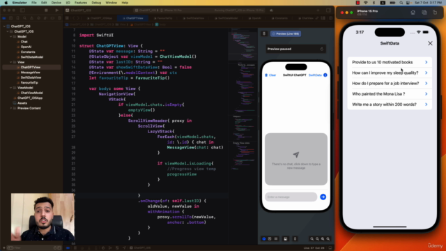 Mastering SwiftUI Chat Apps with ChatGPT, SwiftData & TipKit – Screenshot 3
