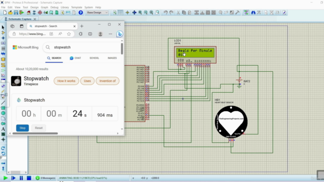 Biomedical Project: Heart Beat Monitor using 8051 Controller - Screenshot_01