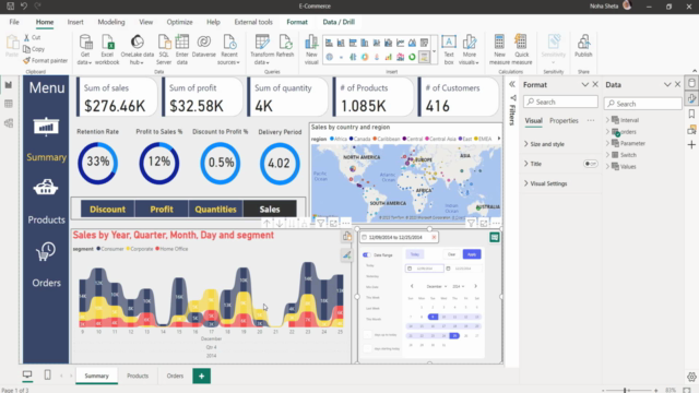 Power BI Advanced Projects in Arabic مشاريع باور بي أي – Screenshot 1