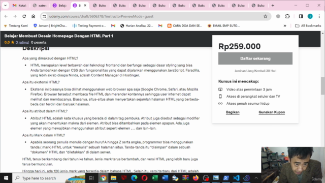 Belajar Membuat Desain Homepage Dengan HTML Part 1 – Screenshot 1