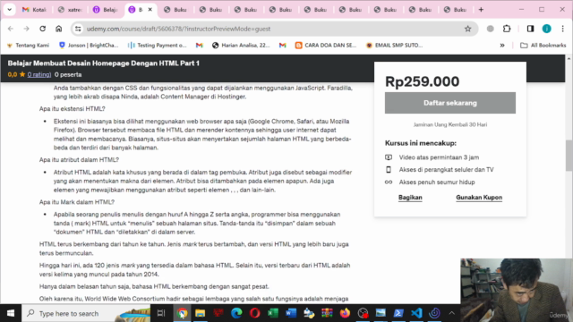 Belajar Membuat Desain Homepage Dengan HTML Part 1 – Screenshot 3