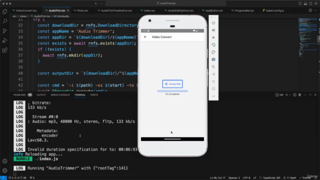 FFMPEG in React Native | Video to Audio Trimmer App – Screenshot 2