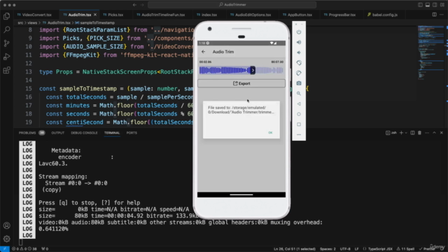 FFMPEG in React Native | Video to Audio Trimmer App – Screenshot 3