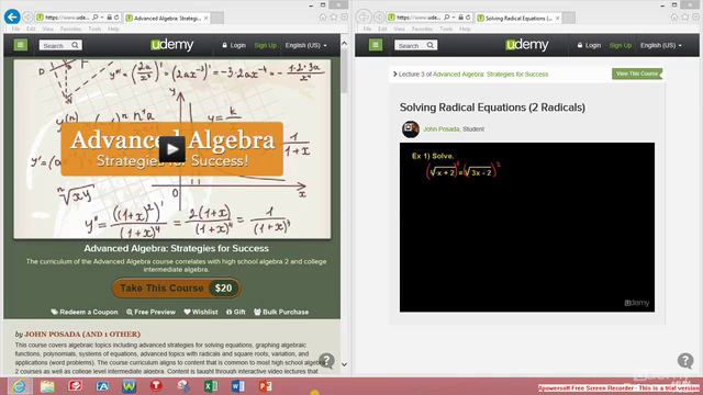 Advanced Algebra: Strategies for Success – Screenshot 1