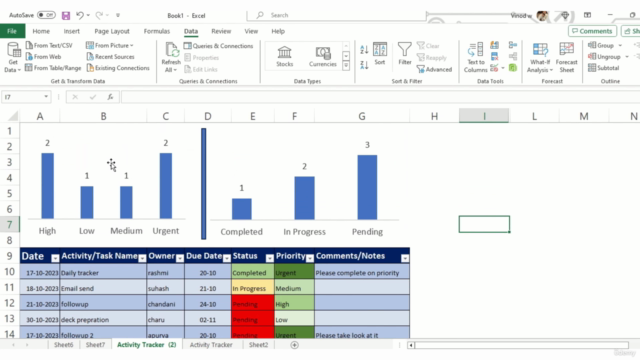 Create Your Own Daily Work Task Tracker in Excel – Screenshot 2