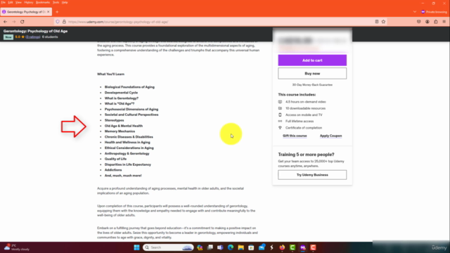 Gerontology: Psychology of Old Age Certificate – Screenshot 2