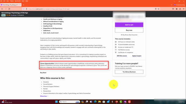 Gerontology: Psychology of Old Age Certificate – Screenshot 4