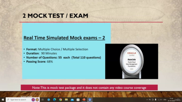 Mock Exams: OCI Data Management Foundations Associate - Screenshot_02
