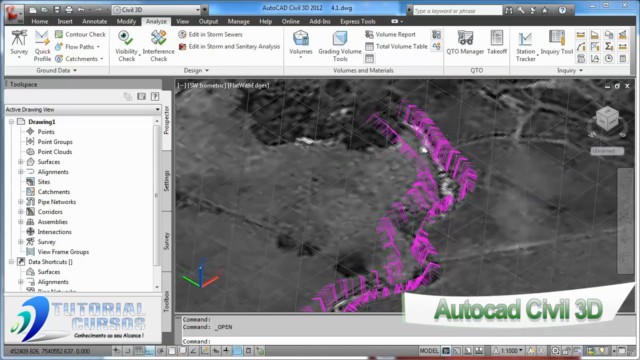 Cursos Autocad Civil 3D 2013 Projetos Ambientais – Screenshot 4