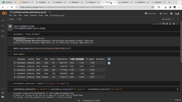 Python for Biostatistics: Analyzing Infectious Diseases Data – Screenshot 3