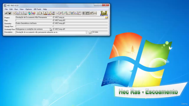 Curso Hec Ras 4.1 Escoamento não Permanente – Screenshot 1