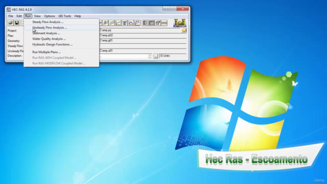 Curso Hec Ras 4.1 Escoamento não Permanente – Screenshot 3