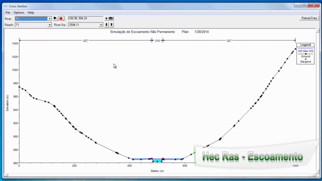 Curso Hec Ras 4.1 Escoamento não Permanente – Screenshot 4
