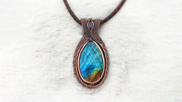 Wire Wrapping Jewelry Making: BlueMoon Wire Wrap Pendant – Screenshot 1