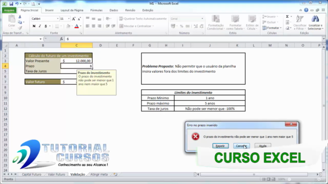 Curso Excel Introdução à Modelagem Financeira – Screenshot 1