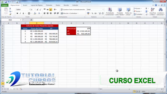 Curso Excel Introdução à Modelagem Financeira – Screenshot 4