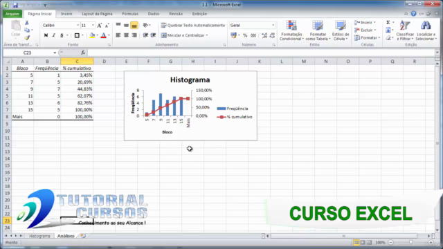 Curso Excel Gráficos e Funções – Screenshot 1