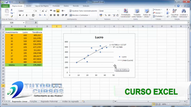 Curso Excel Gráficos e Funções – Screenshot 2