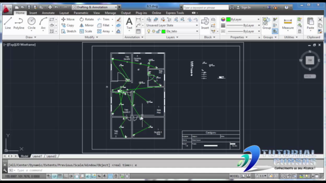 Curso Autocad 2015 - Projeto Elétrico Residencial – Screenshot 4