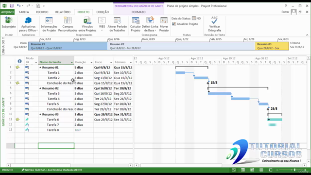 Curso MS-Project 2013 Básico – Screenshot 1
