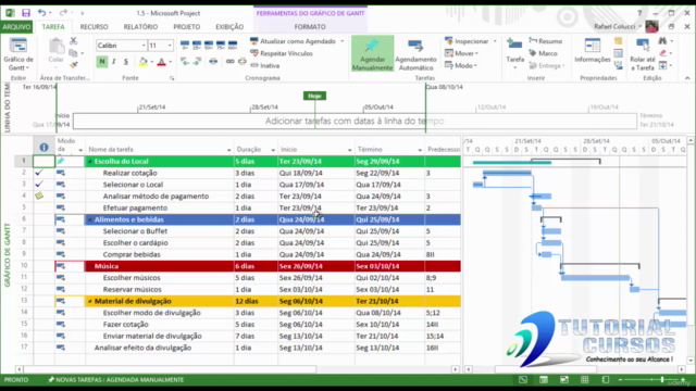 Curso MS-Project 2013 Intermediário – Screenshot 3