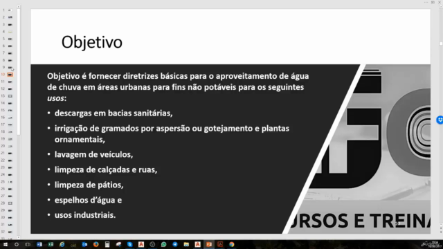 Curso Projeto de Aproveitamento de Águas Pluviais – Screenshot 2